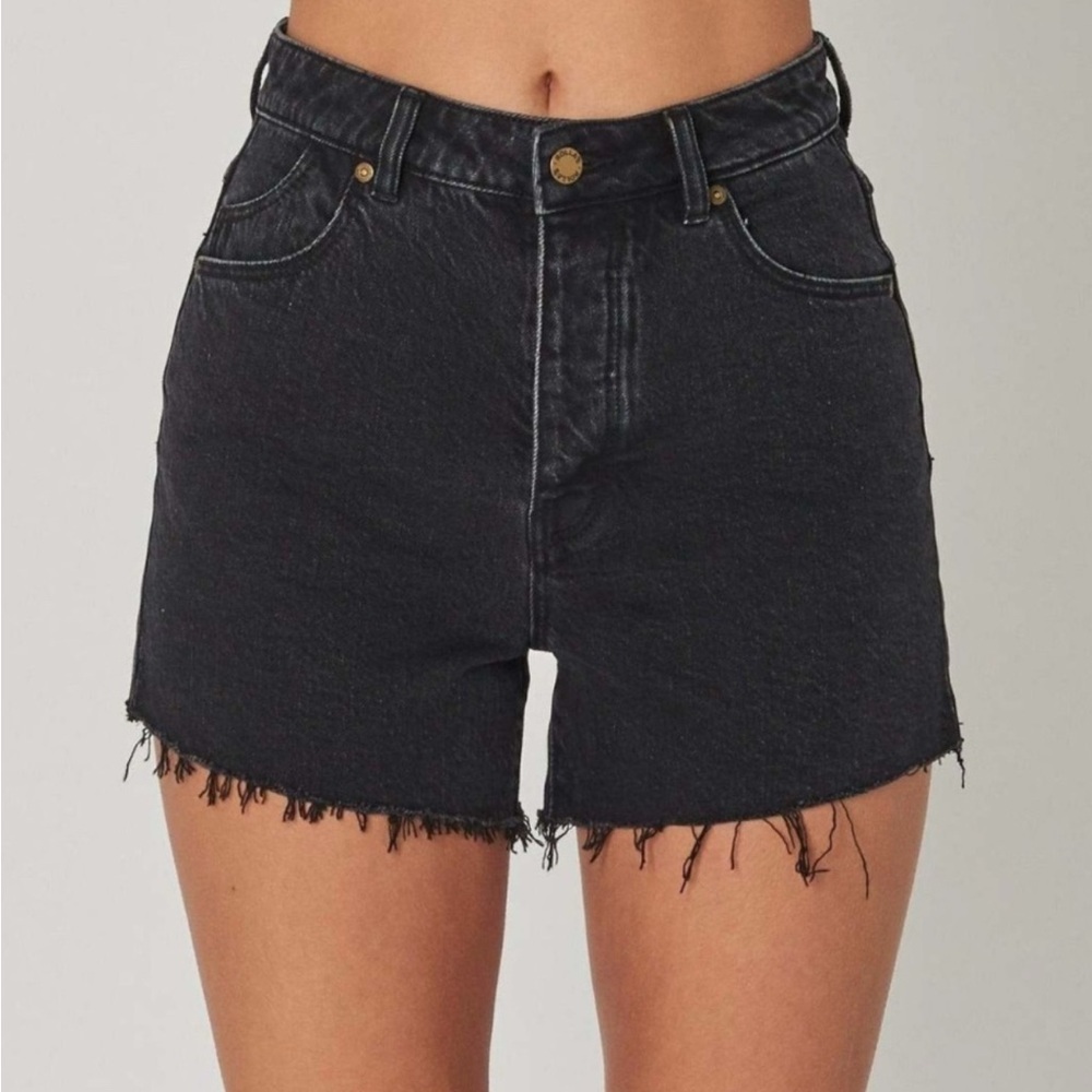 ROLLAS Original Short High Rise Cut Off Black Shorts Size 26